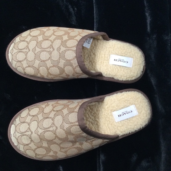 MEN’S COACH KHAKI SIGNATURE SLIPPER/LOGO - Picture 3 of 12